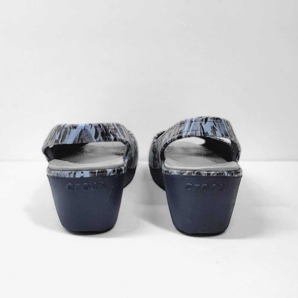 CROCS mabyn mini wedge sandals Sz 9 - Picture 6 of 8